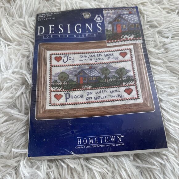 4 VTG‎ Cross Stitch HOMETOWN It's Not Junk,Joy&Peace,School,Prayer - Picture 8 of 9